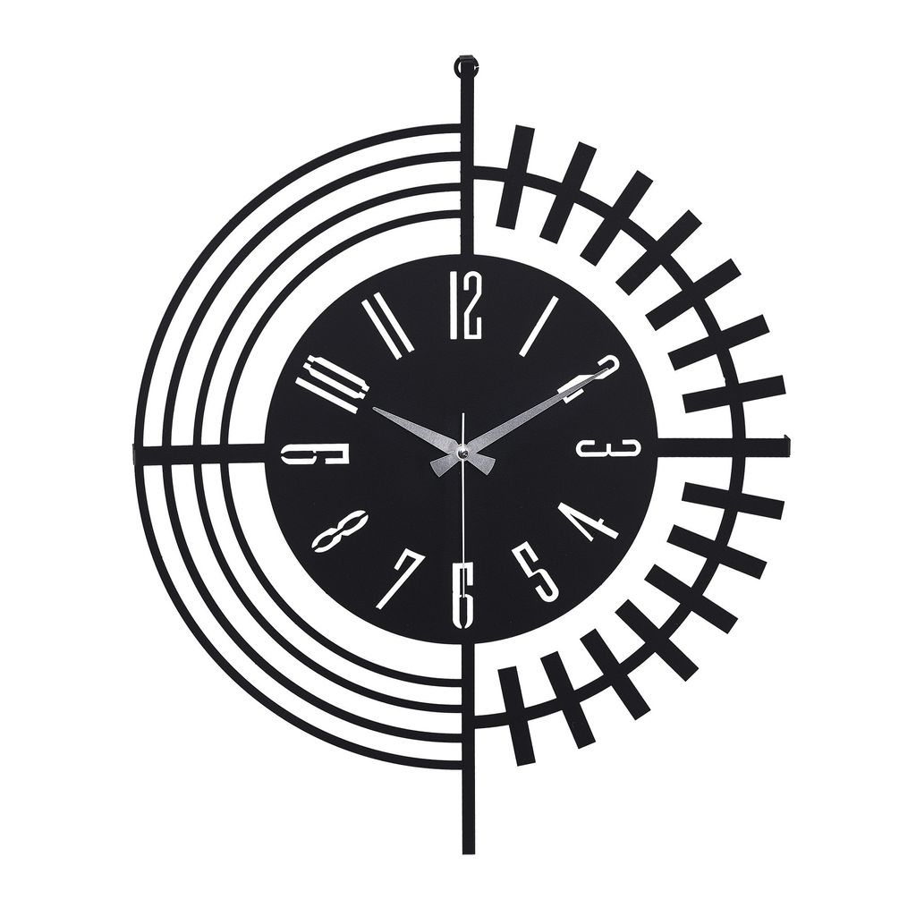 Opviq, Dubai - Black, Dekorative Metall-Wanduhr, 100 % Produktbild 2