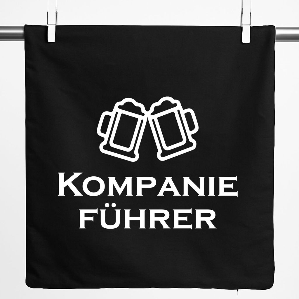 Huuraa Kissenbezug Kompanieführer Schützenfest 40x40cm Black Baumwolle Dekokissenbezug Geschenkidee