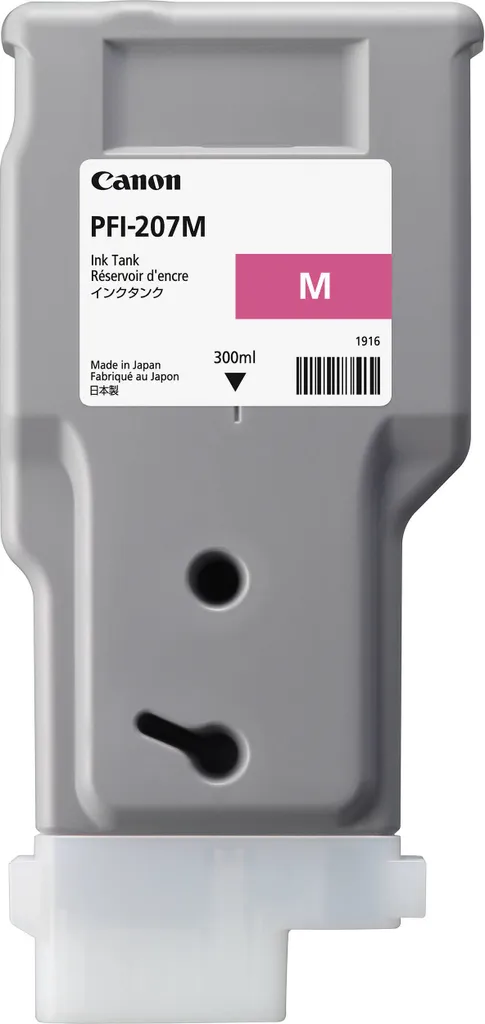 Réservoir d'Encre Magenta Canon PFI-207 300ml pour Impression Grand Format