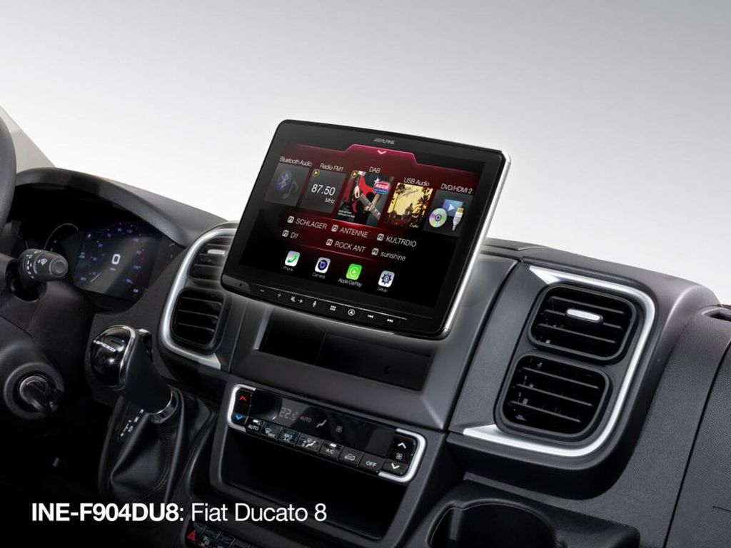 Alpine INE-F904DU8 | Fiat Ducato Serie 8 Navigation Autoradio mit 9-Zoll-Touchscreen