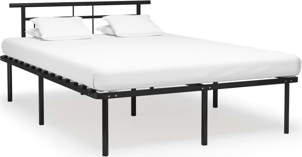 Bettgestell Schwarz Metall 140x200 cm Produktbild 