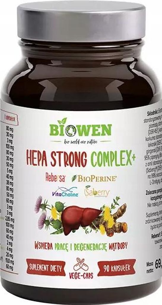 HEPA STRONG COMPLEX+ KAPSule na podporu pečene 90 ks - Obrázok produktu 