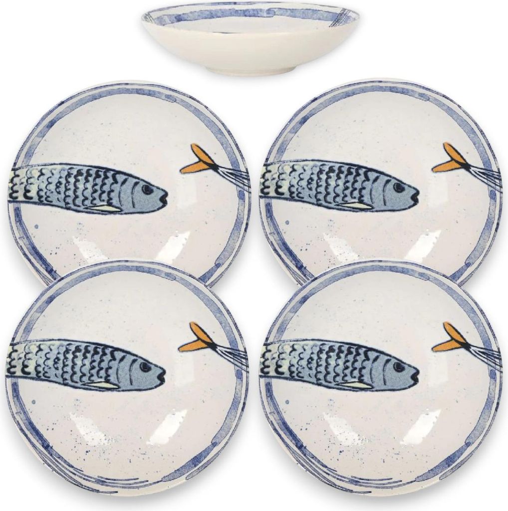 Teller, mediterran Sardinen-Motiv 2.0 | Maritime Produktbild 