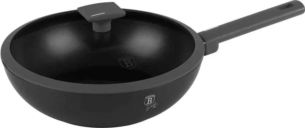 Wok BerlingerHaus BH-8124 Antracit 28cm - Padella Titanio per Induzione