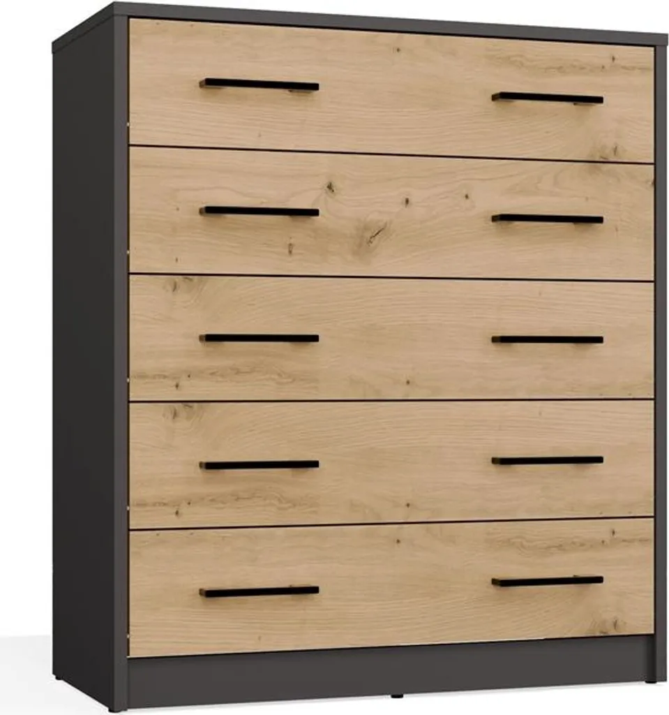 Armoire à chaussures anthracite artisanale ALEX avec finition mate chic