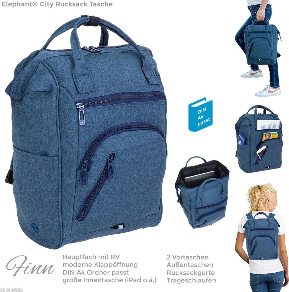 Rucksack Tasche In Die Ein Ordner Passt Elephant Finn Rucksack
