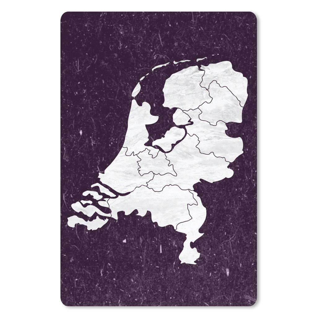 MuchoWow Mauspad Mousepad Karte Europa - Niederlande - Weiß 40x60 cm - Mousepads - Maus Mat - Pad - Mausunterlage - Schreibtisch Accesoire