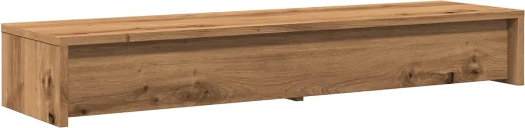 Support moniteur Chêne Artisan 100x27x15 cm avec double tiroir - 8