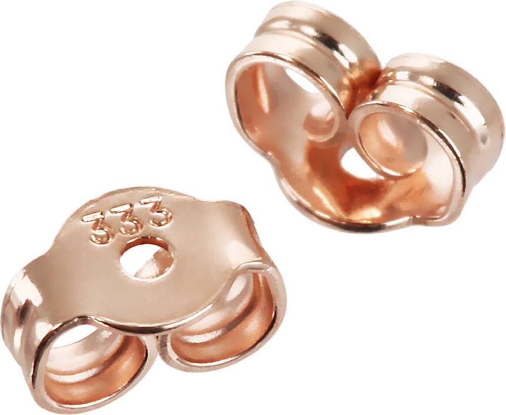1 Paar 333 8 Karat Rotgold 3,0mm Gegenstecker Butterfly Produktbild 