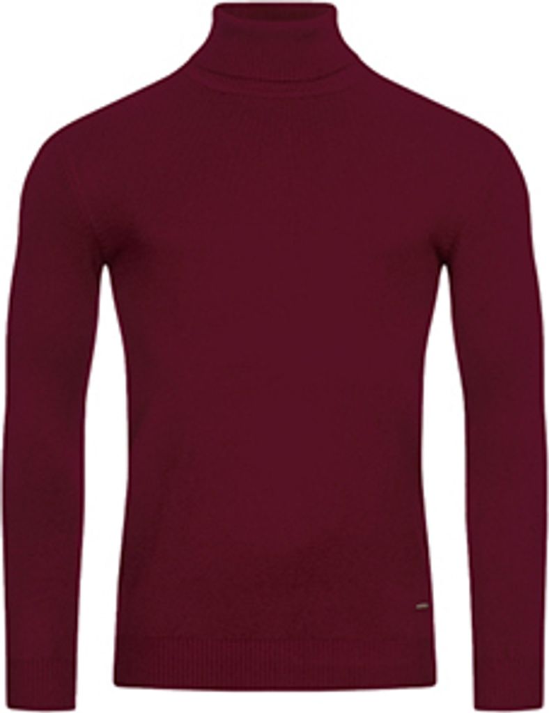 MONT EMILIAN "Le Mans" Herren Rollkragenpullover weinrot Gr. S | ME-41