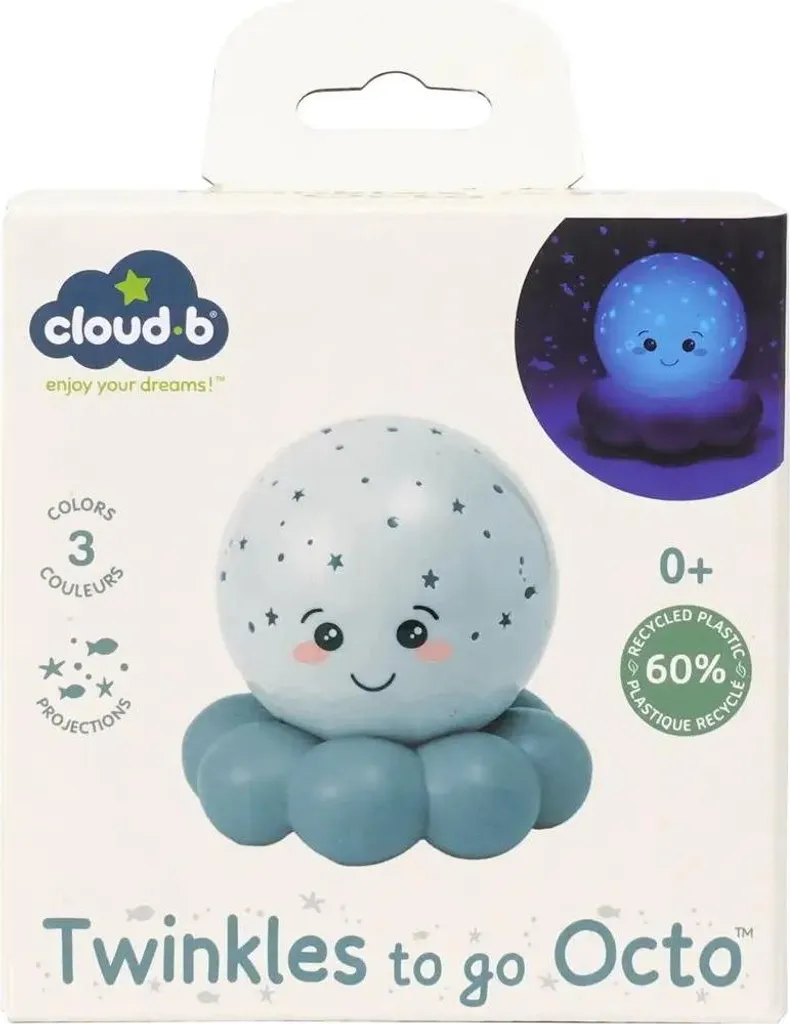 Veilleuse de Voyage Twinkles To Go Octo Bleu pour Dormir Partout Facile