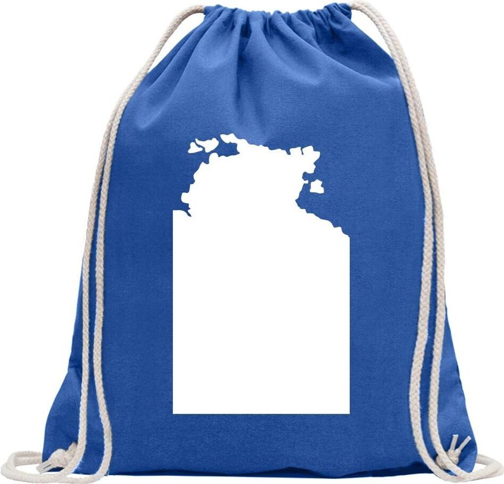 Kiwistar - Turnbeutel - royal - Northern Territory- Australien - State - Uluru - Fun Rucksack Sport Beutel Gymsack Baumwolle mit Ziehgurt