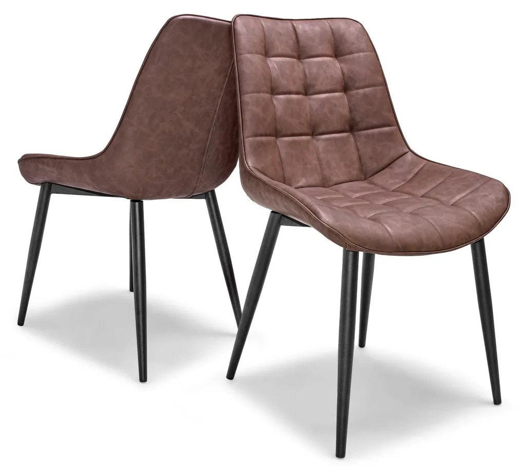 Lot de 2 Chaises Confortables en Simili : Finissez-en avec le Mal de Dos