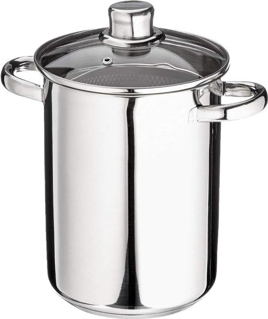 Fini les pointes abîmées : Pot à asperges argenté 16 cm spécial cuisson