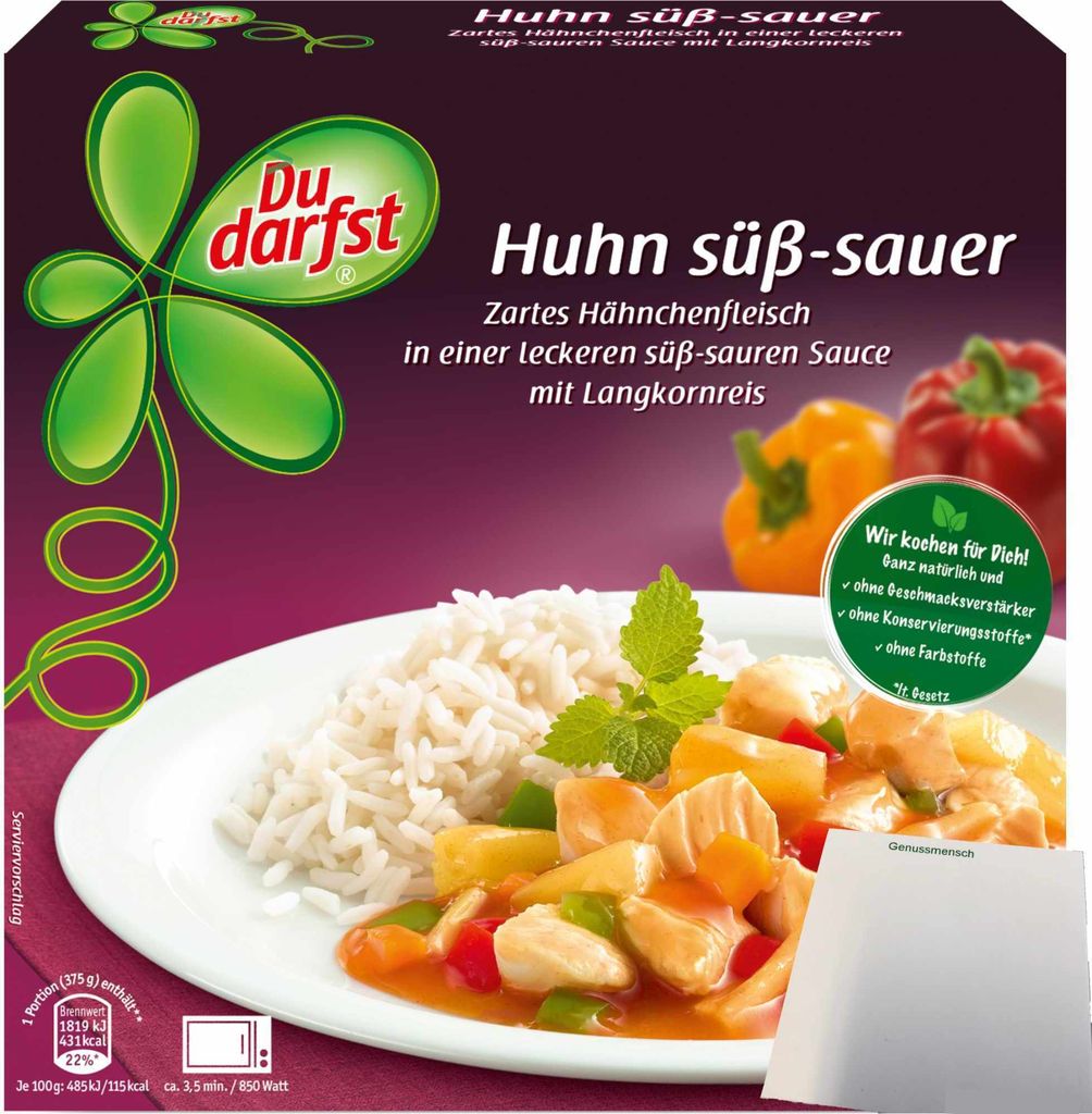 Du darfst Menü Huhn süß-sauer (375g Packung) + usy Block Produktbild 