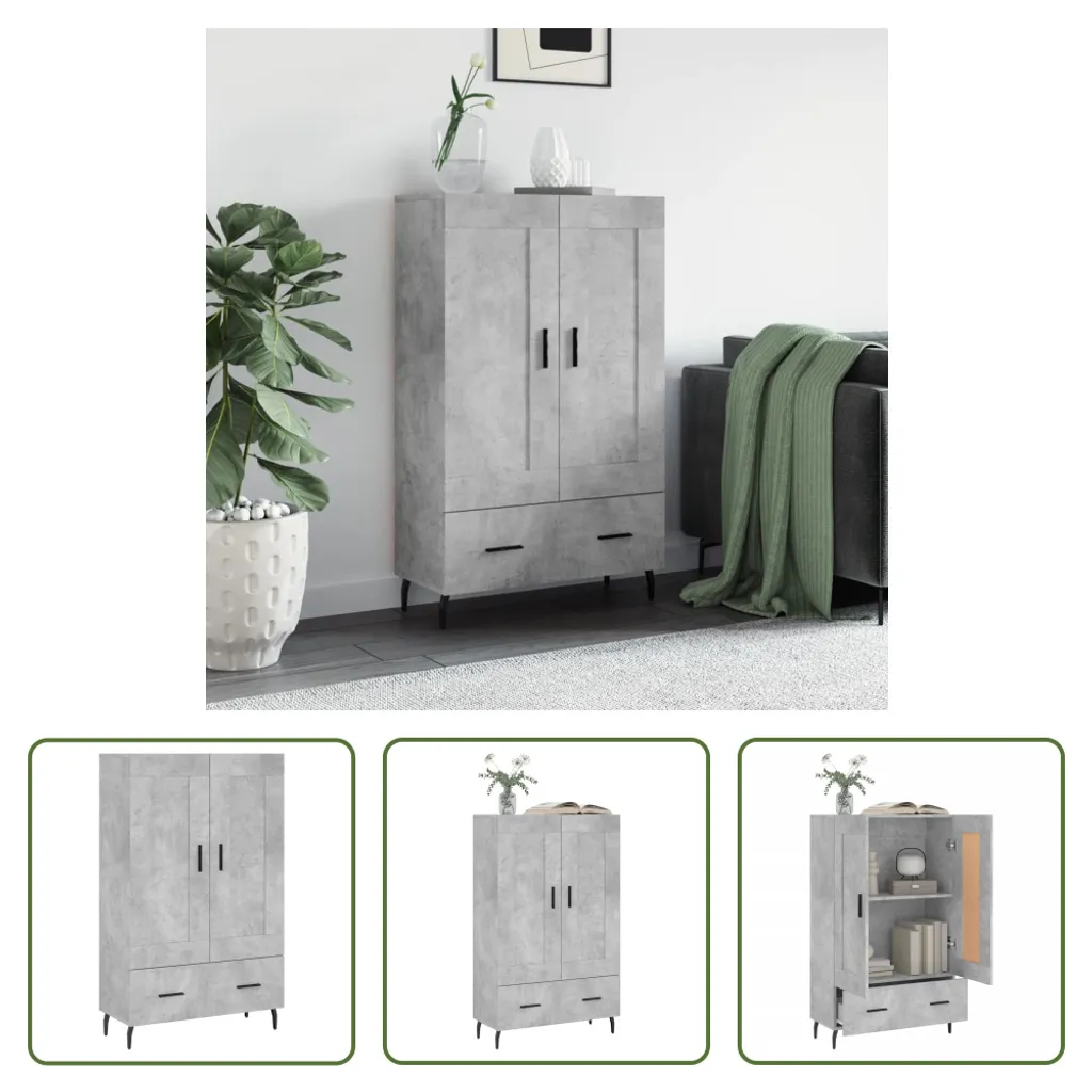 Mobile Buffet Grigio Cemento 115cm | Arredamento Moderno The Living Store - 10