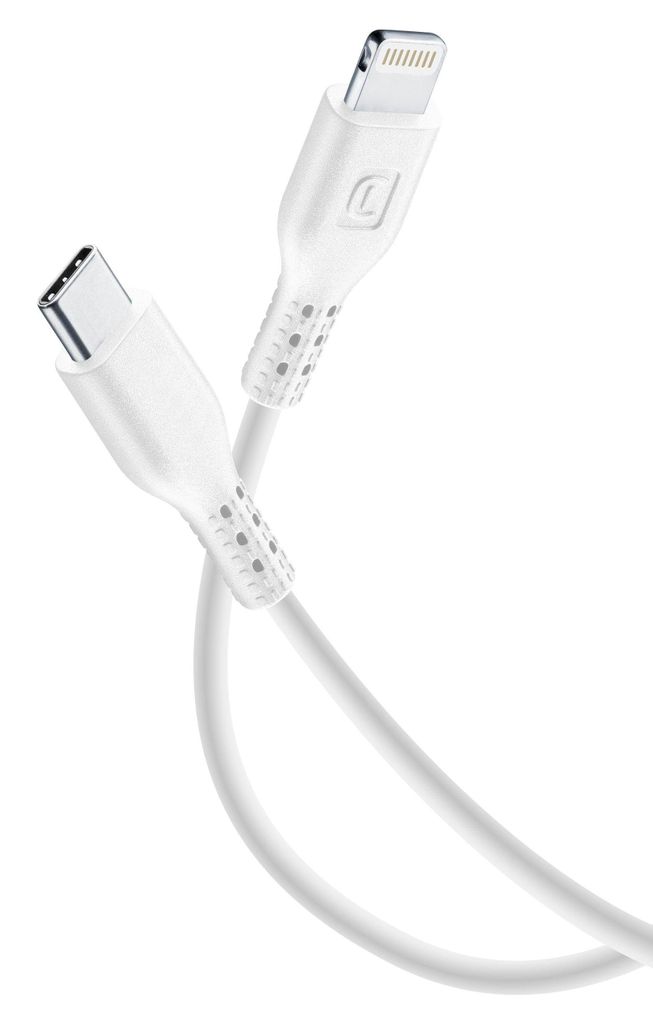 Cellularline 8018080347832, 0,6 m, Lightning, USB C, Biały, Zdjęcie produktu 