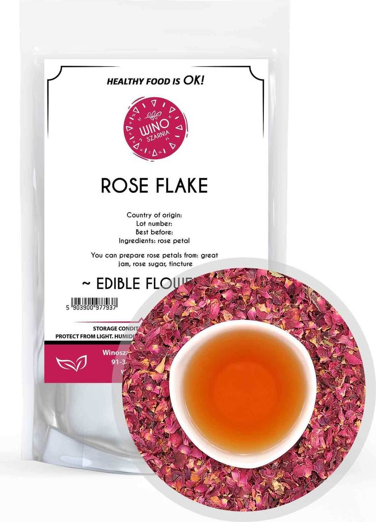 Essbare Blüten, getrocknete Rosenblätter, 500 g, Rosenblätter