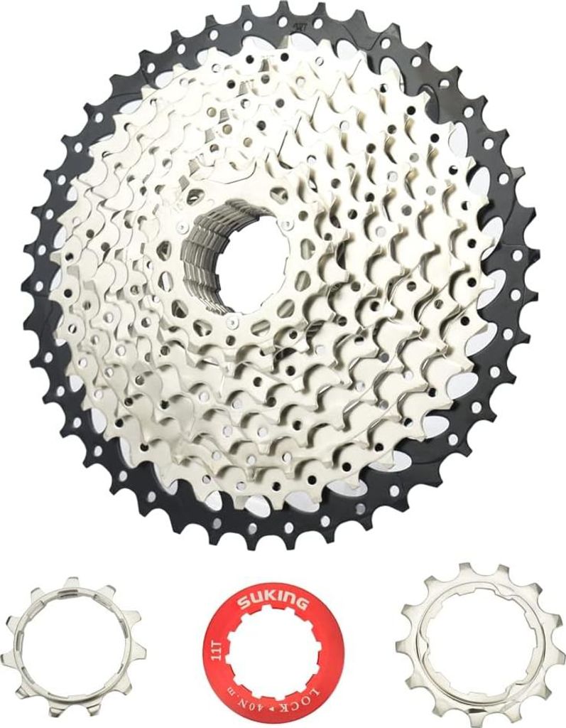 10-fach MTB Kassette 11-42T 10 Gang - Geeignet für Mountainbike Rennrad MTB BMX - SRAM Shimano