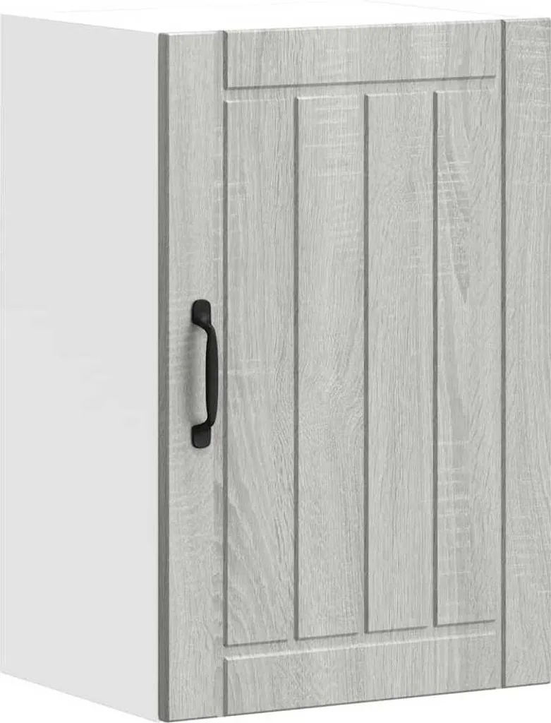 Parete Attrezzata Lucca Grigio Sonoma | Mobile Cucina in Kit Legno
