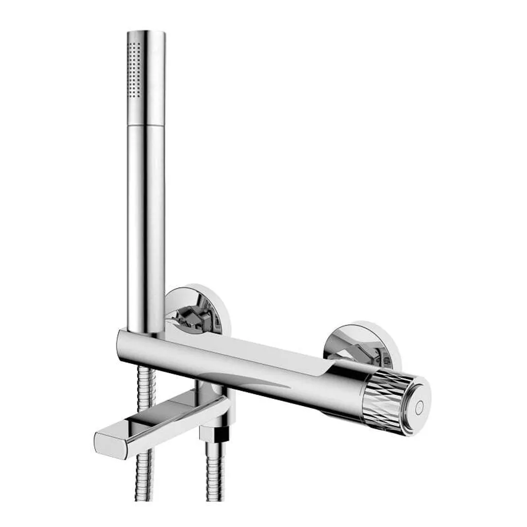 Robinet de baignoire mélangeur Diamond chrome - Style classique chic - 3