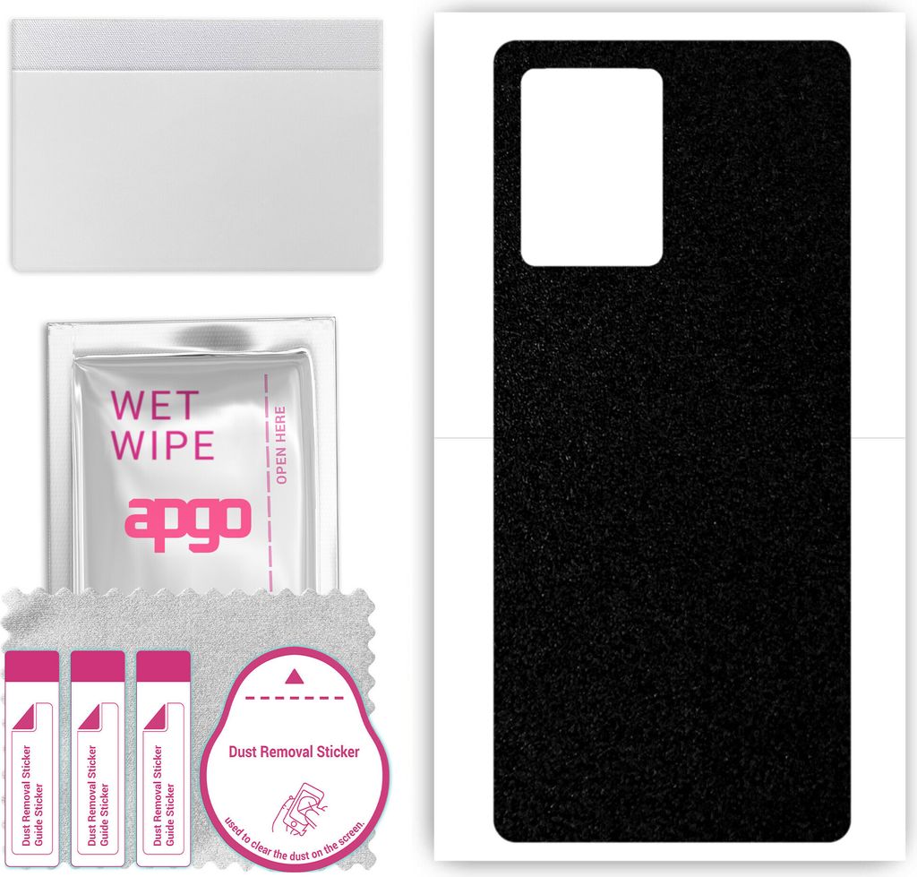 apgo Rückseite Schutzfolie, Skin, kompatibel mit Vivo Y30 5G, Hinten Displayschutzfolie aus Vinylfolie, kratzfest, einfache Montage - Mattschwarz