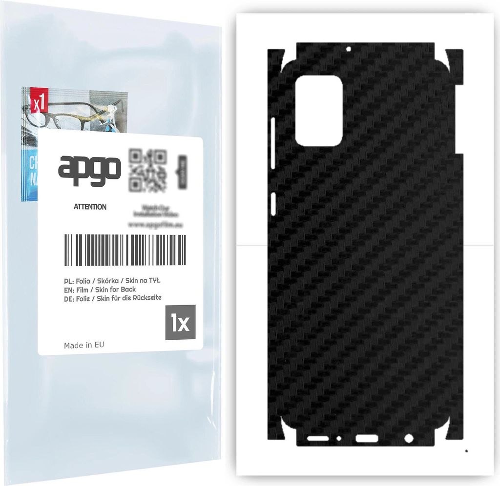 apgo Rückseite + Seiten Schutzfolie, Skin, kompatibel mit Samsung Galaxy A31, Hinten Displayschutzfolie aus Vinylfolie, kratzfest, einfache Montag...
