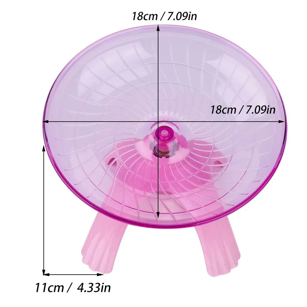 Accessori Gabbia Criceto: Ruota Rosa Rotante Silenziosa in Plastica - 4