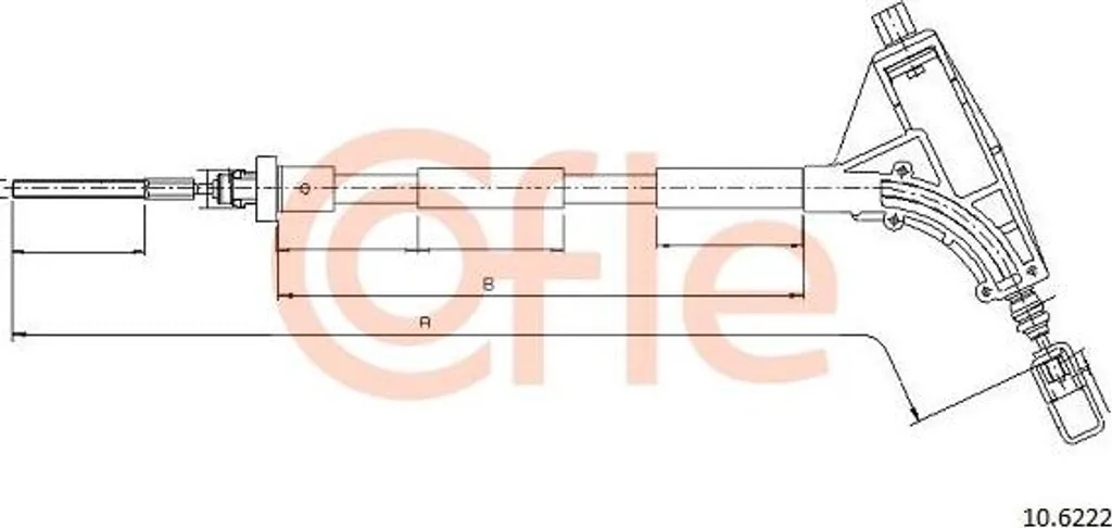 Câble de Frein à Main COFLE 10.6222 OE 4745P1 pour Peugeot 406 Berline