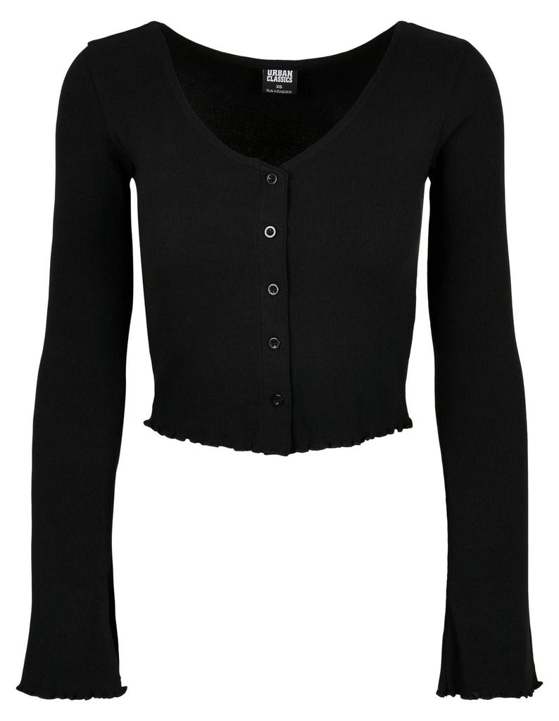 Urban Classics - Strickjacke kurz geschnitten für Damen TN1577 (5XL) (Schwarz)