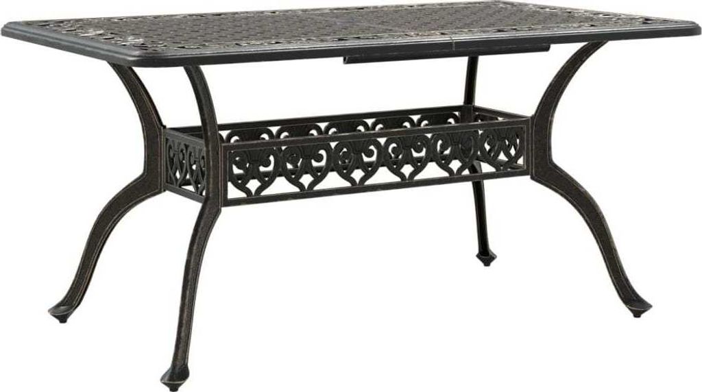 Gartentisch Bronzen 150x90x72 cm Aluminiumguss
