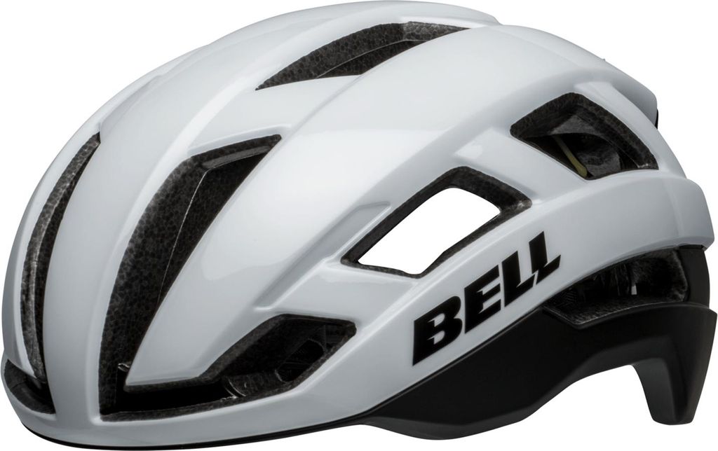 Bell Falcon XR LED Mips Fahrradhelm matte/gloss white/black 23 S Weiss