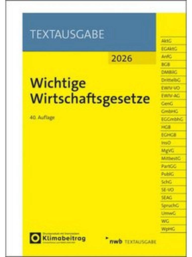 Wichtige Wirtschaftsgesetze Produktbild 