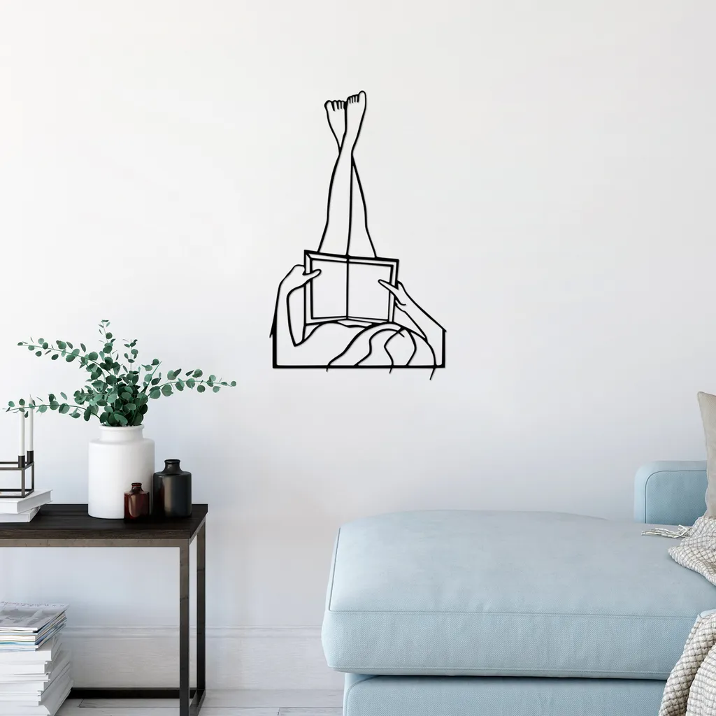 Wallity, i- SKL2492, Nero, Altre decorazioni per la casa, 42 x 69 cm, 100% metallo (Spessore: 1 - 2