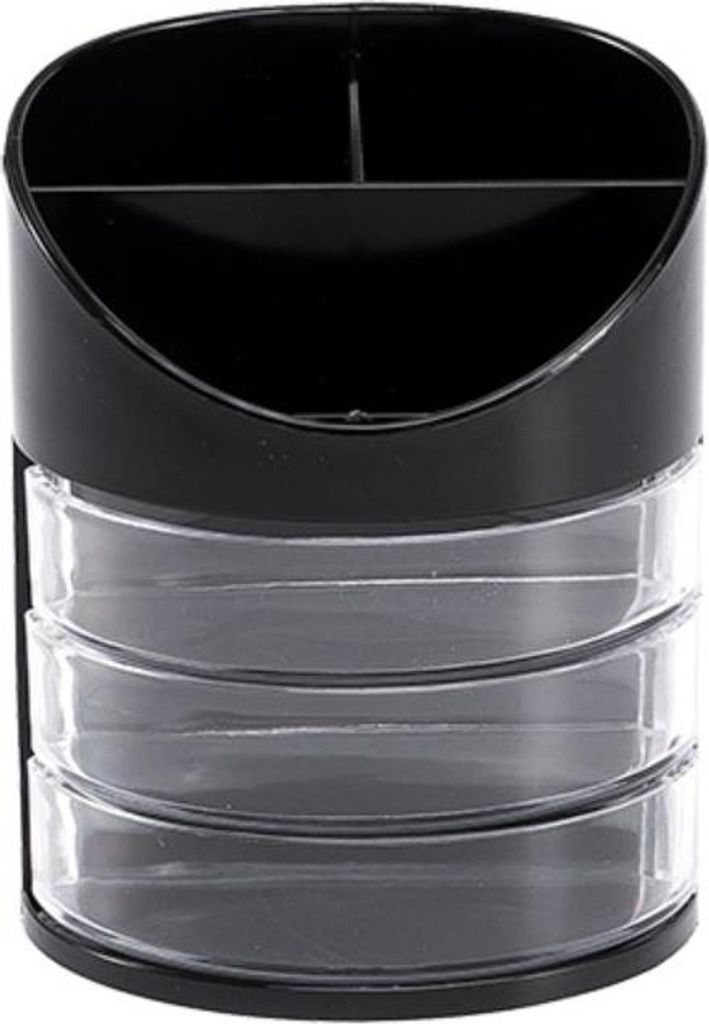 INF Mehrschichtiger Schubladen Stifthalter - Schwarzer Schreibtisch Organizer