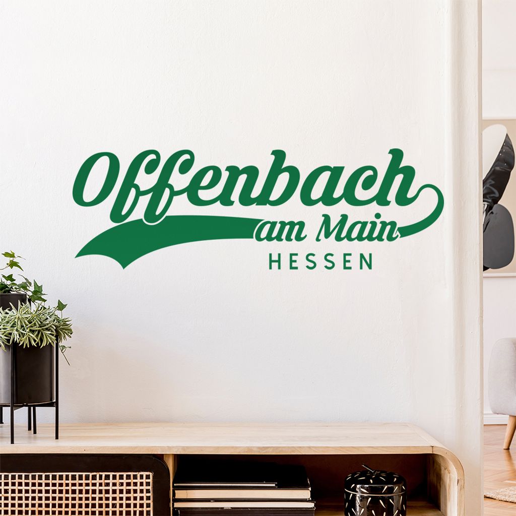 Offenbach am Main Hessen Wandtattoo Wandaufkleber Wall Sticker - Dekoration, Küche, Wohnzimmer, Schlafzimmer, Badezimmer