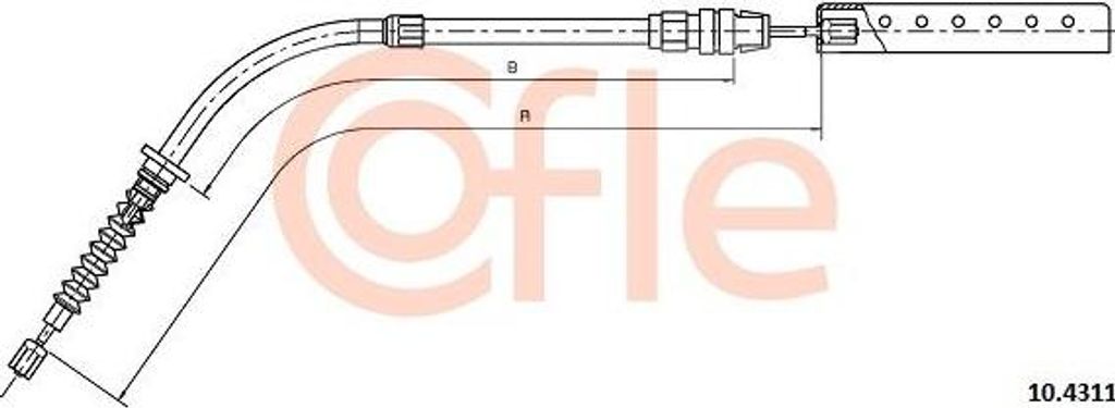COFLE 10.4311 Seilzug, Handbremse OE 34406852189 kompatibel mit Mini