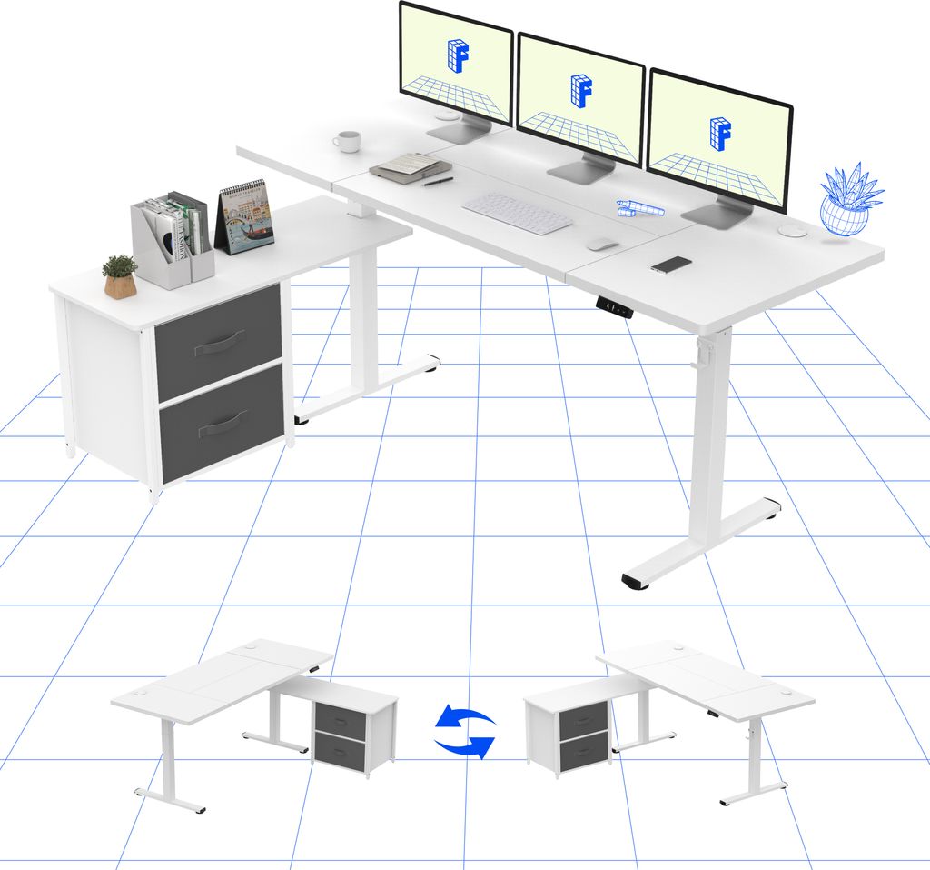 FLEXISPOT 160 x 70 cm Höhenverstellbarer Schreibtisch Produktbild 