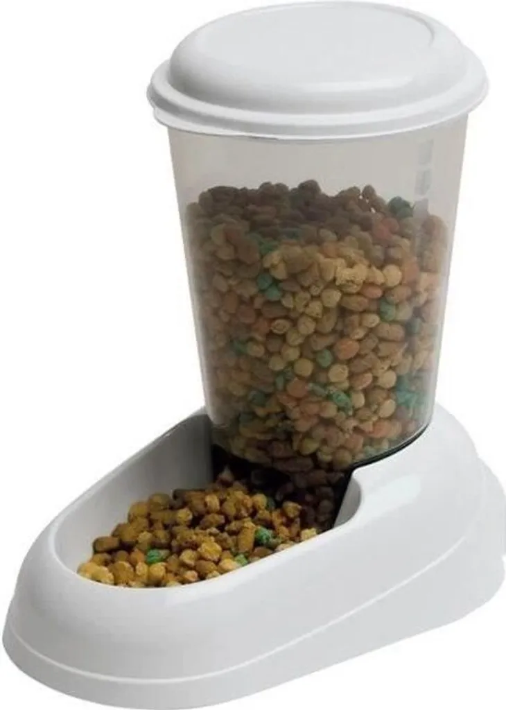 Ferplast Zenith 3L Dispenser Bianco | Mangiatoia Automatica Pet