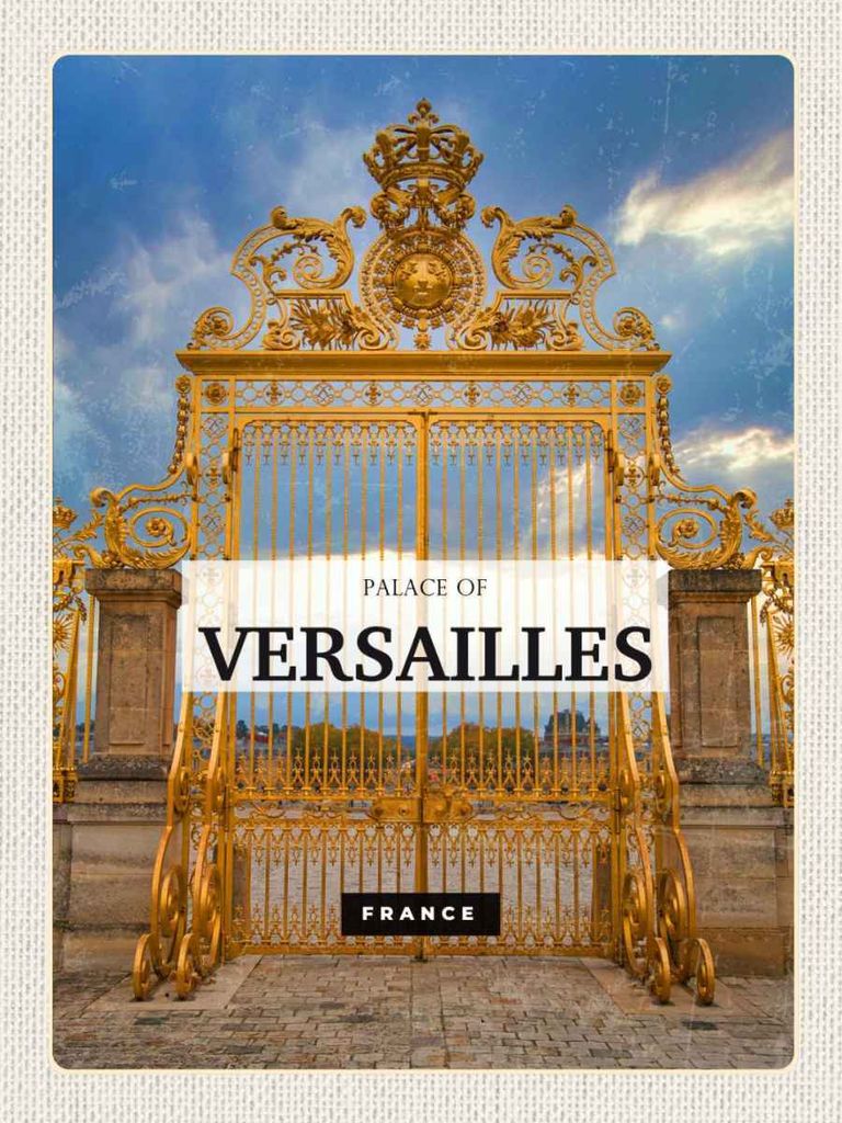 vianmo Holzschild 40x30 cm Palace of Versailles France Tourismus Bildmotiv Reisemotiv Europa