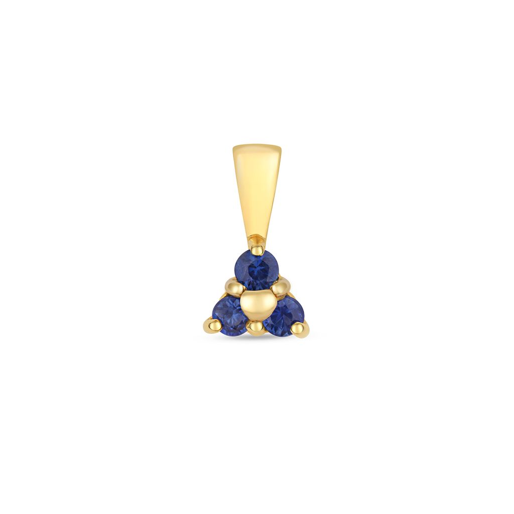 9 Karat (375) Gold Damen - Anhänger mit Saphir - 10mm*5mm; TRS33569KY
