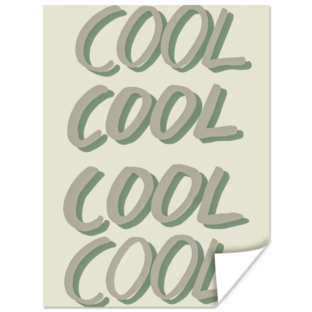 MuchoWow® Poster Cool - Text - Grün - Zitate 120x160 cm - Produktbild 