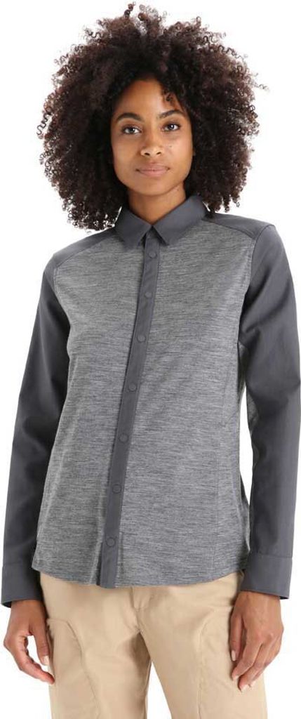 Icebreaker Hike Langarm-t-shirt Grau S Frau Grau S