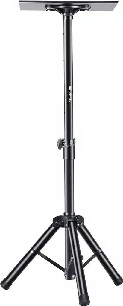 Support Projecteur Trépied Noir Réglable 156cm avec Tablette 37x26,5 cm
