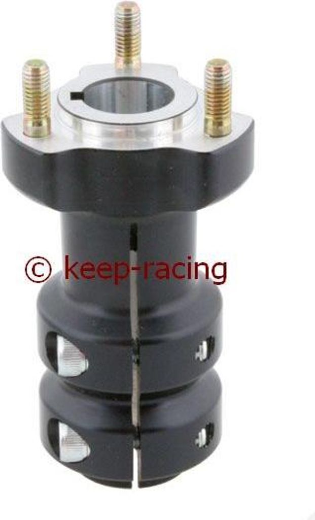 Radstern, Alu, eloxiert, für 25mm Achse,115mm lang, Länge in mm:115mm, Farbe:schwarz