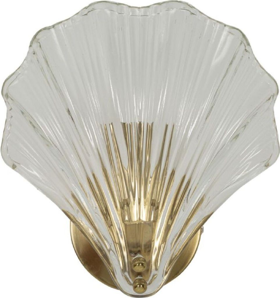 o Ferretti Wandleuchte Shell E14 20x14x22 cm gold natur Zdjęcie produktu 