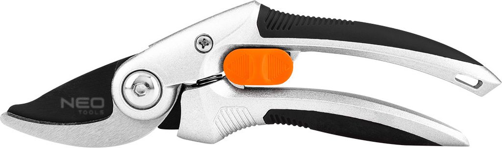 NEO TOOLS Bypass-Schere, Gesamtlänge 210 mm, maximaler Schnittdurchmesser 20 mm, langlebige Stahlklingen mit Antihaftbeschichtung, ergonomischer A...