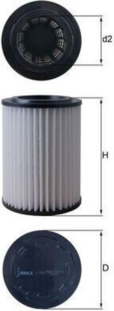 Luftfilter MAHLE LX 5363 für HYUNDAI Kona (OS) Filtereinsatz