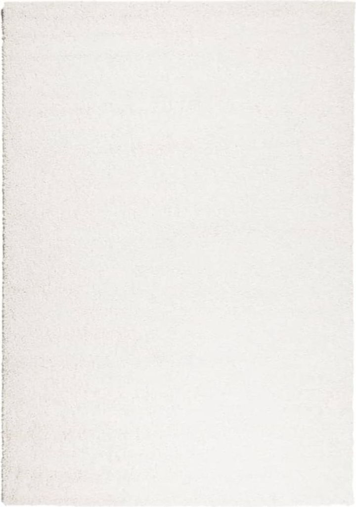 vidaXL Teppich Shaggy Hochflor Modern Creme 120x170 cm