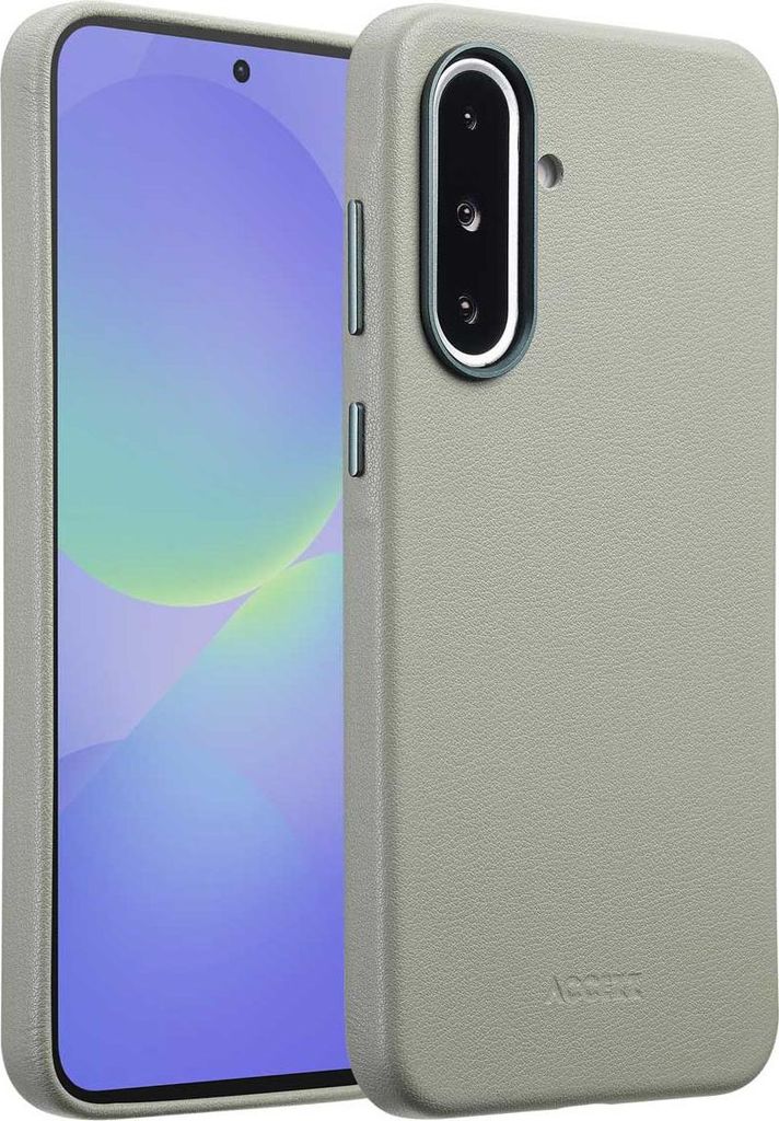 Accezz MagSafe Leather Backcover Samsung Galaxy A36 / A56 - Light Grey